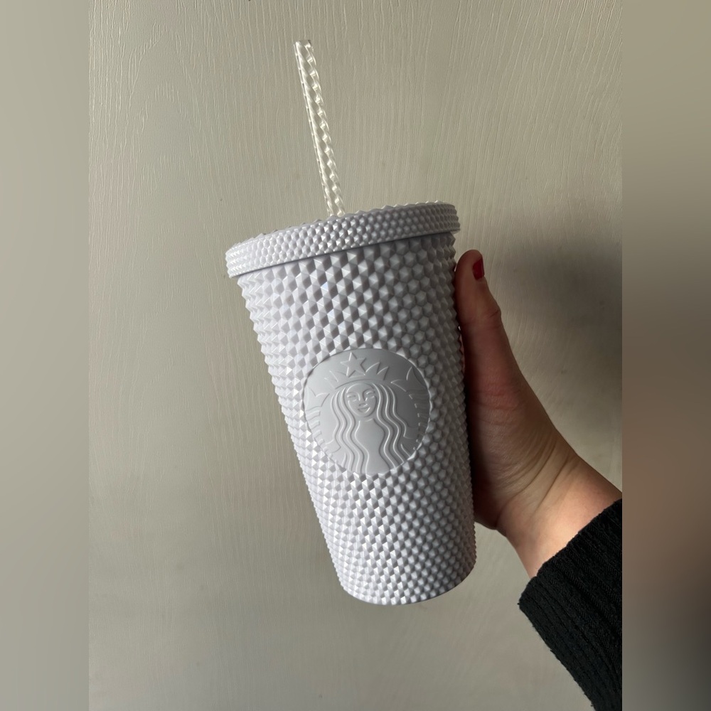 Starbucks White Studded Cold Cup